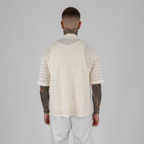 Knitwear Shirt In Ekru